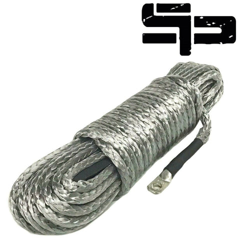 50ft Synthetic Winch Rope 4500lb (Grey) Polaris RZR 1000 XP XPT 900 S HighLifter
