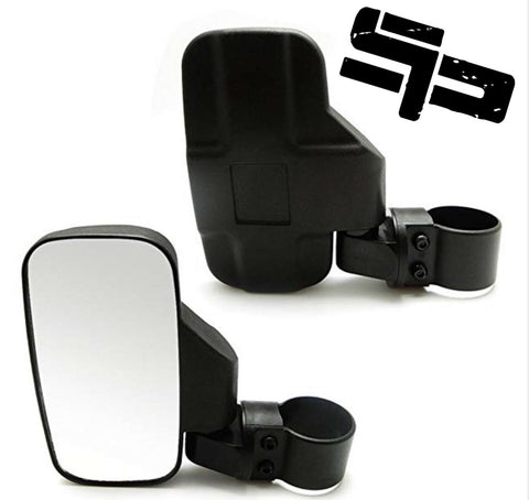 UTV Side View Mirror for 1.5" - 2" Roll Cage Breakaway Mirrors for Polaris Rzr C