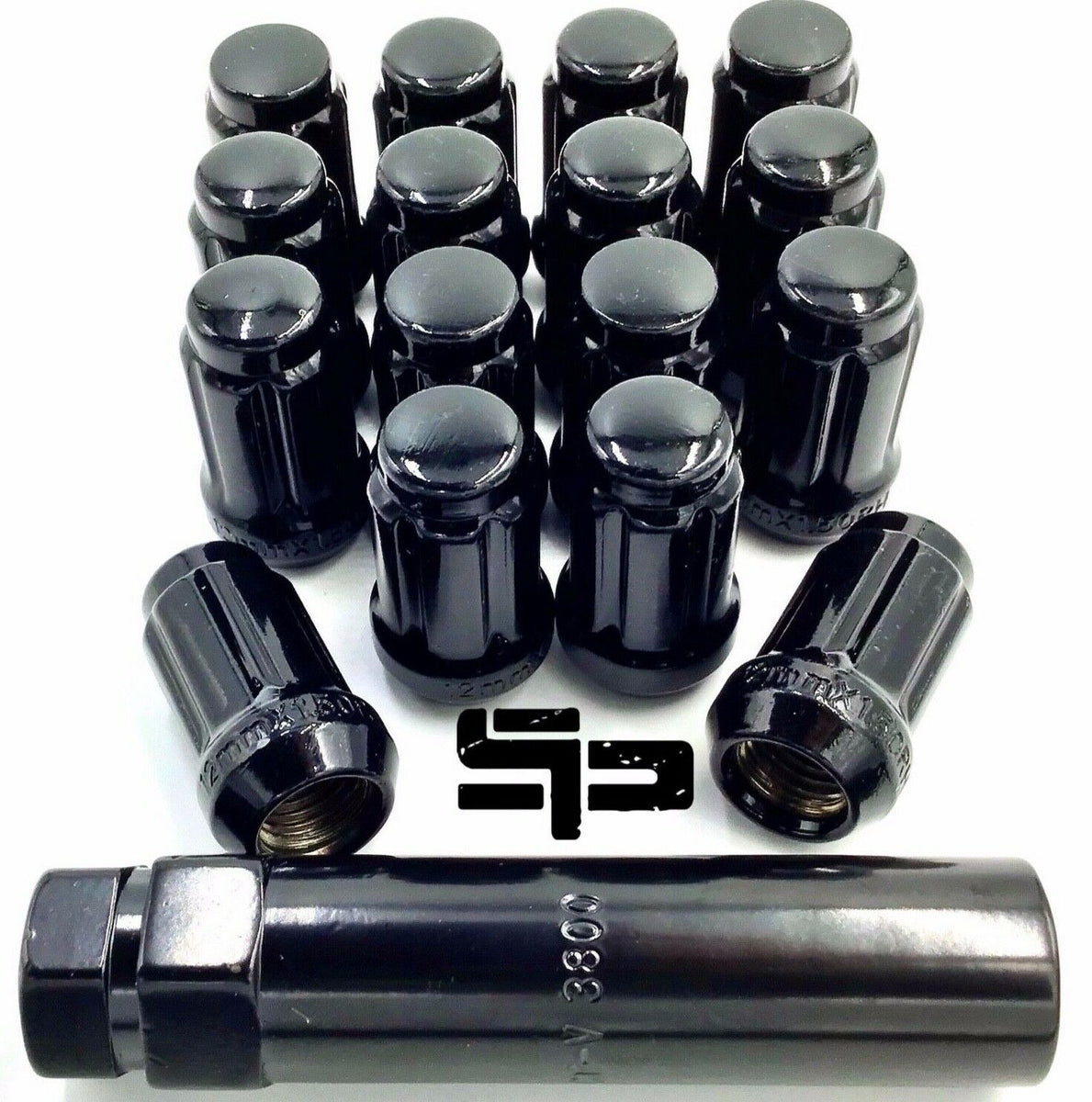 12MM X 1.50 W/Key 16 Pack (BLACK) 2020-2024 Polaris Can Am Tapered