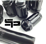 12MM X 1.50 W/Key 16 Pack (BLACK) 2020-2024 Polaris Can Am Tapered Splined Lug Nuts