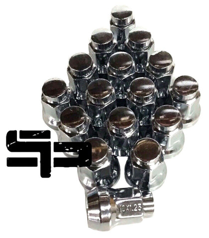 M10x1.25 Chrome Tapered Lug Nuts 16 Pack Honda Yamaha Kawasaki Suzuki Polaris