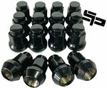 16 Pack 3/8”-24 Tapered Lug Nuts Black Polaris Ranger 700 Rzr 900xp 800 S 570